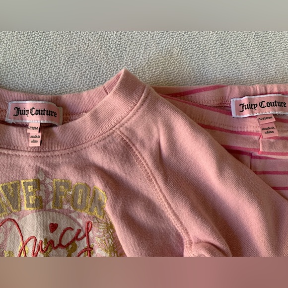 JUICY COUTURE-BABY GIRLS 12-18m EUC sweatshirt & legging outfit DUSTY PINK - Picture 5 of 7